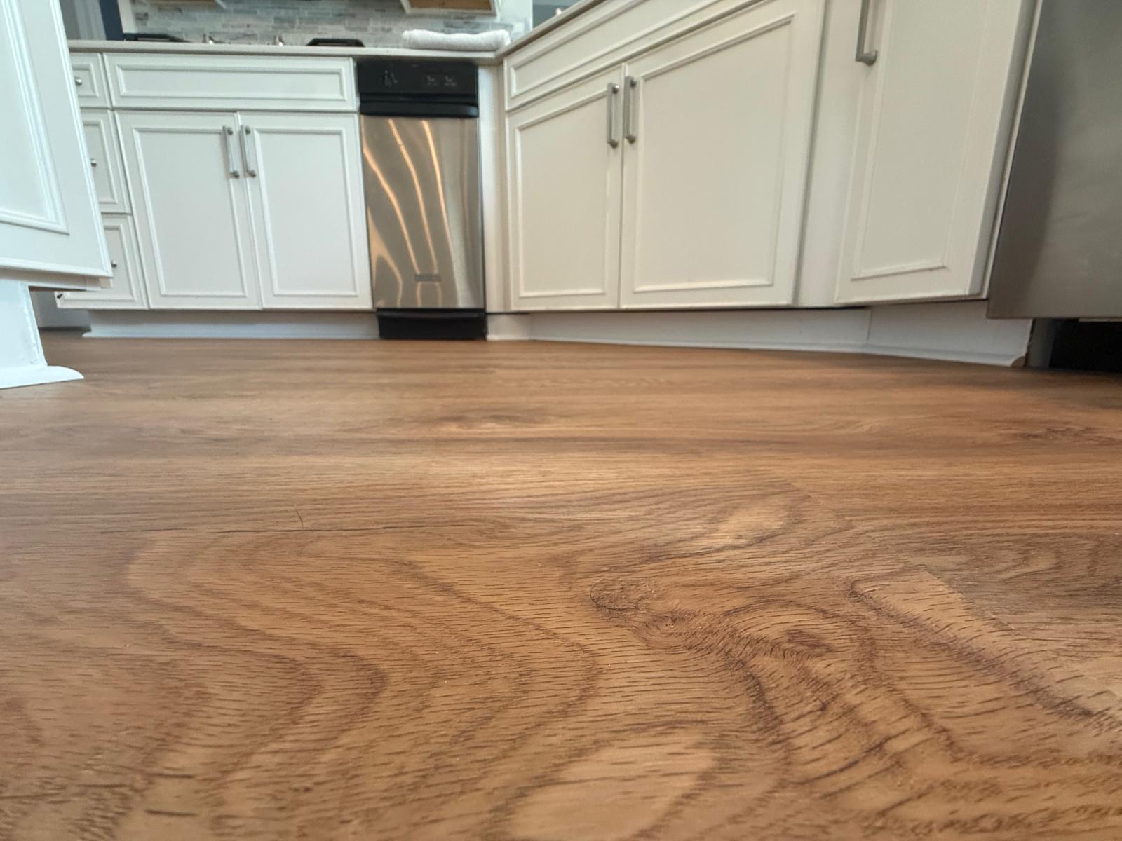 Close up premium LVP floor finish
