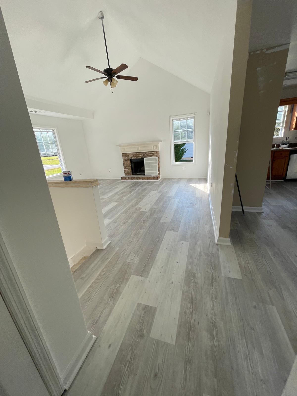 LVP flooring open floor plan
